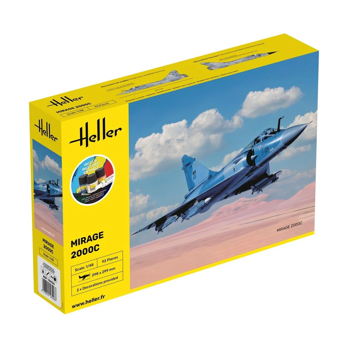 STARTER KIT Mirage 2000 C, 1/48 - Heller 56426