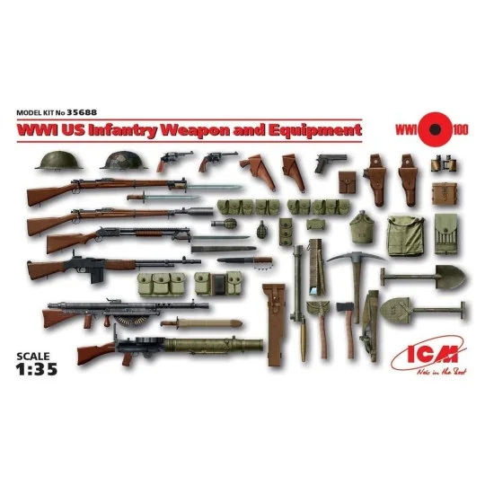 WWI US Infantry W&E, 1/35 - ICM 35688