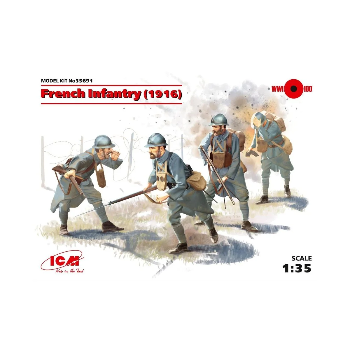 French Infantry 1916, 1/35 - ICM 35691 French Infantry 1916, 1/35 - ICM 35691