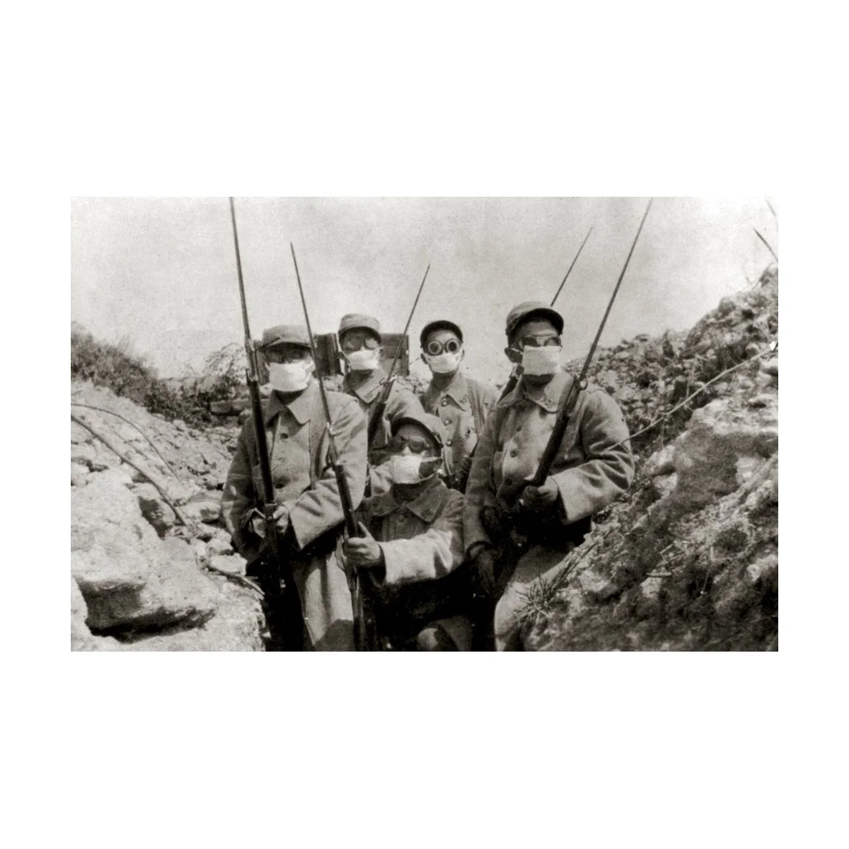 French Infantry in Gas Masks 1918 - ICM 35696