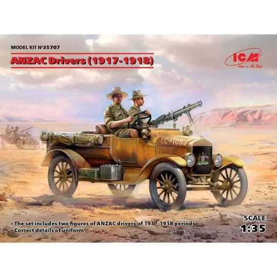 ANZAC Drivers (1917-1918)(2 figures), 1/35 - ICM 35707 ANZAC Drivers (1917-1918)(2 figures), 1/35 - ICM 35707