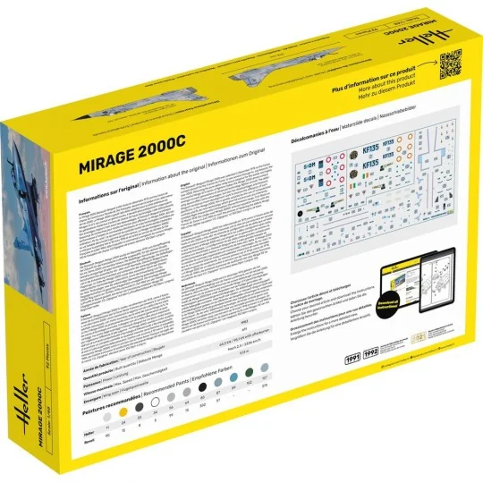 STARTER KIT Mirage 2000 C, 1/48 - Heller 56426