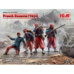 French Zouaves (1914) (4 figures), 1/35 - ICM 35709