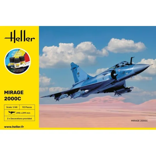 STARTER KIT Mirage 2000 C, 1/48 - Heller 56426