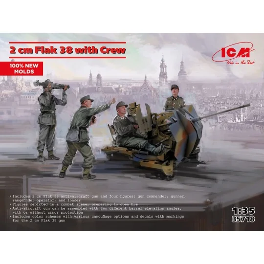 Flak 38 with Crew, 1/35 - ICM 35718