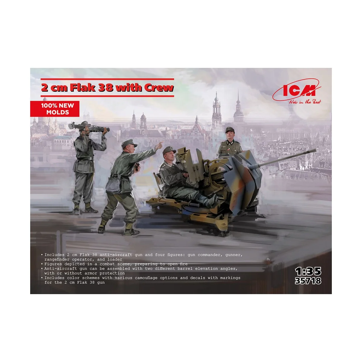 Flak 38 with Crew, 1/35 - ICM 35718