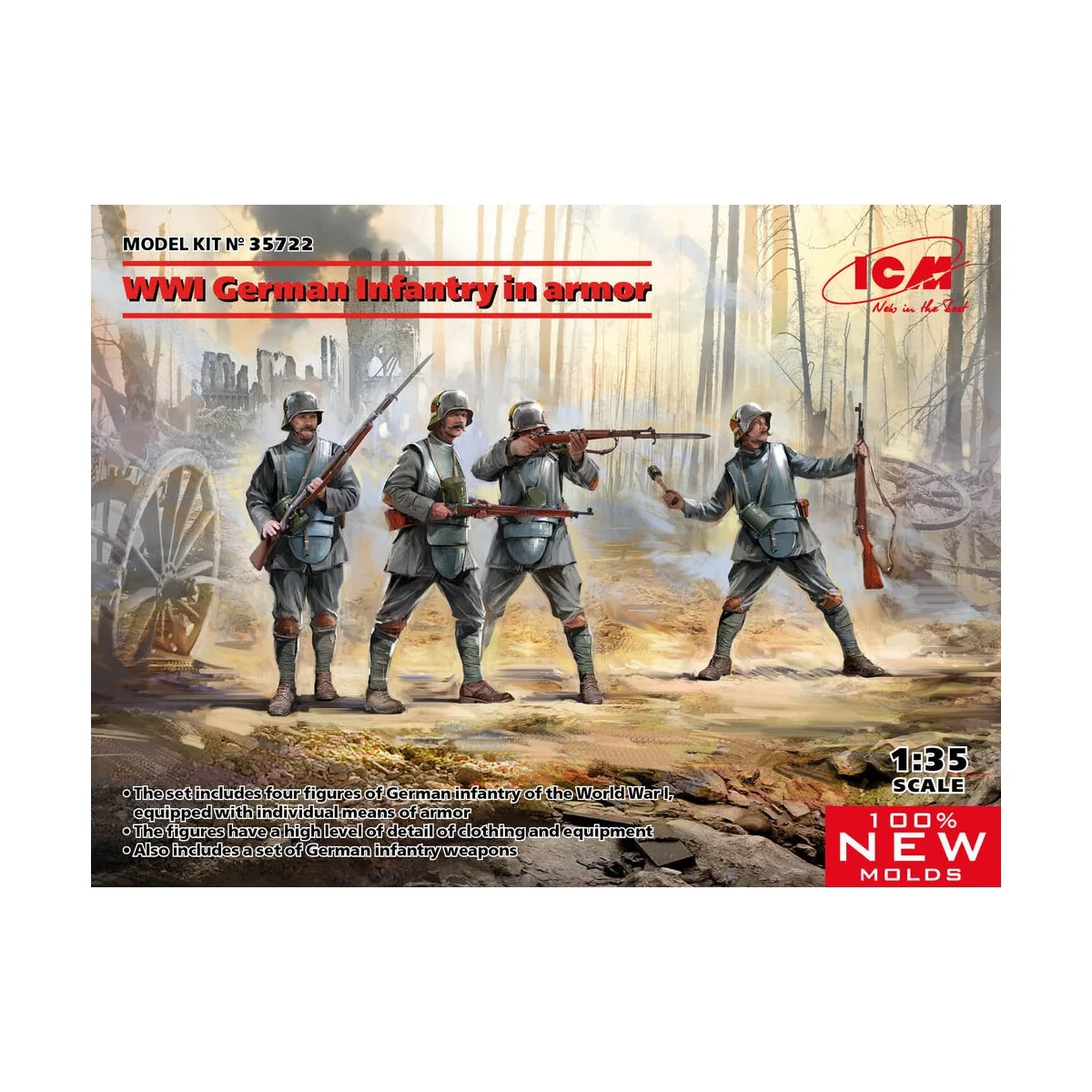 WWI German Infantry in rmor - ICM 35722