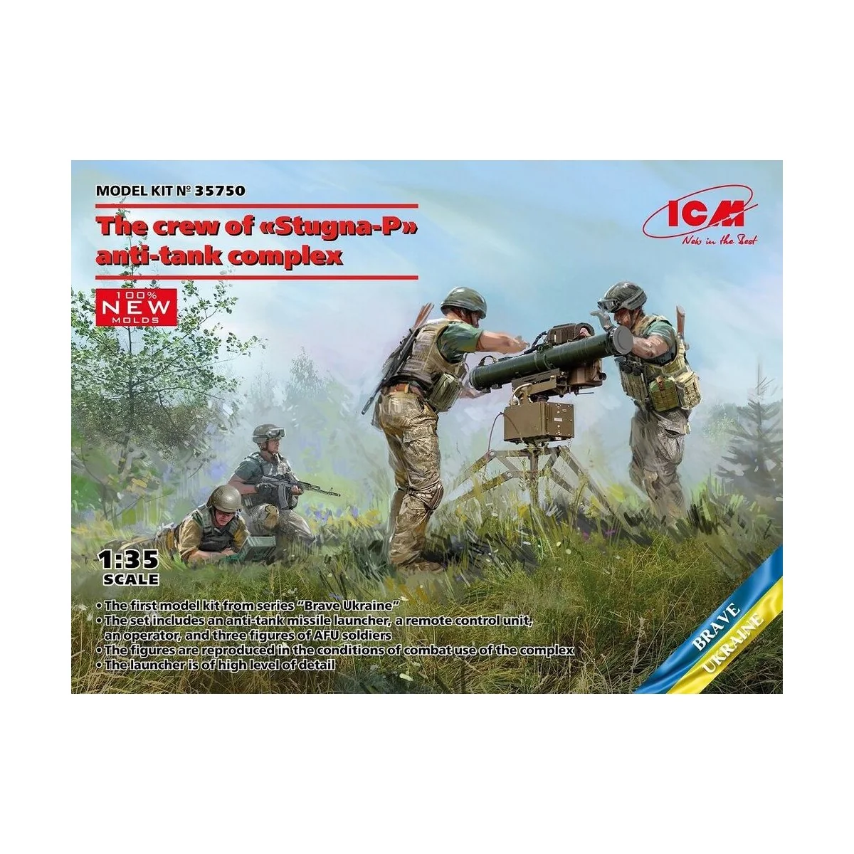 The Crew of Stugna-P antitank complex (100% new molds), 1/35 - ICM ...