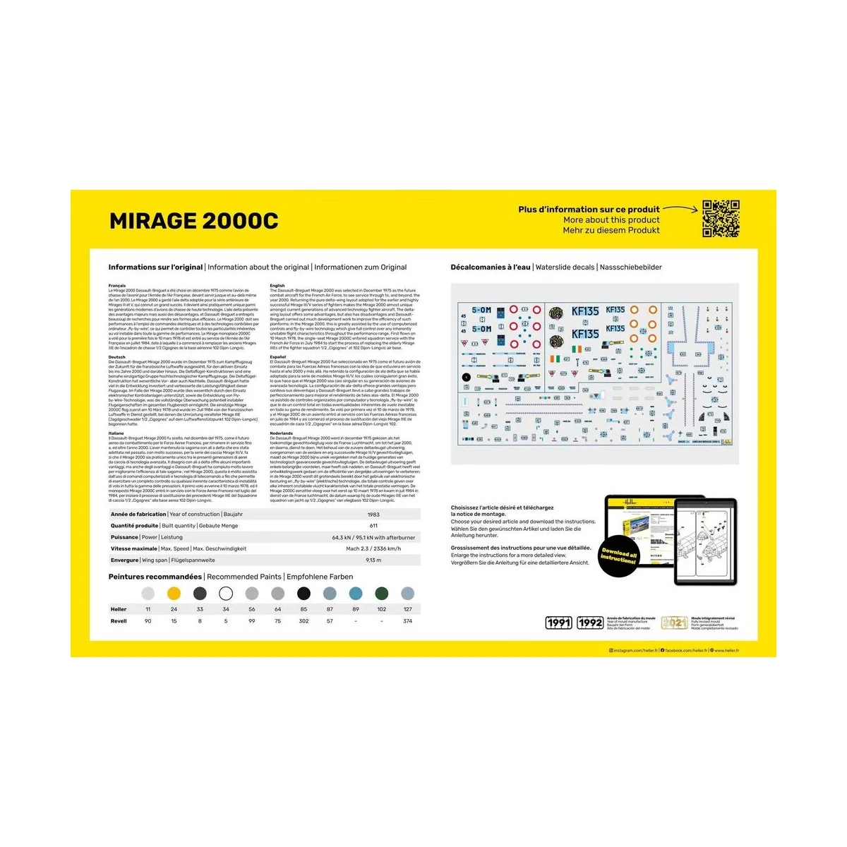 STARTER KIT Mirage 2000 C - Heller 56426