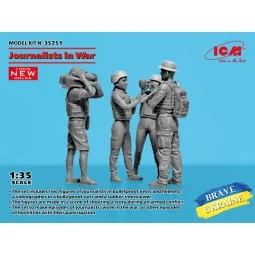 Journalists in War (4 figures) (100% new molds), 1/35 - ICM 35751