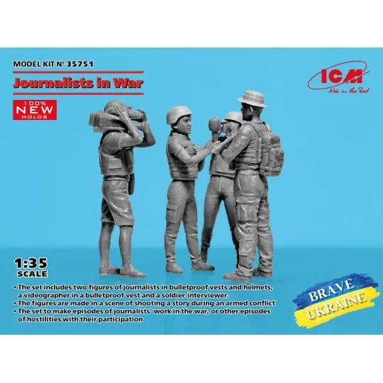 Journalists in War (4 figures) (100% new molds) - ICM 35751