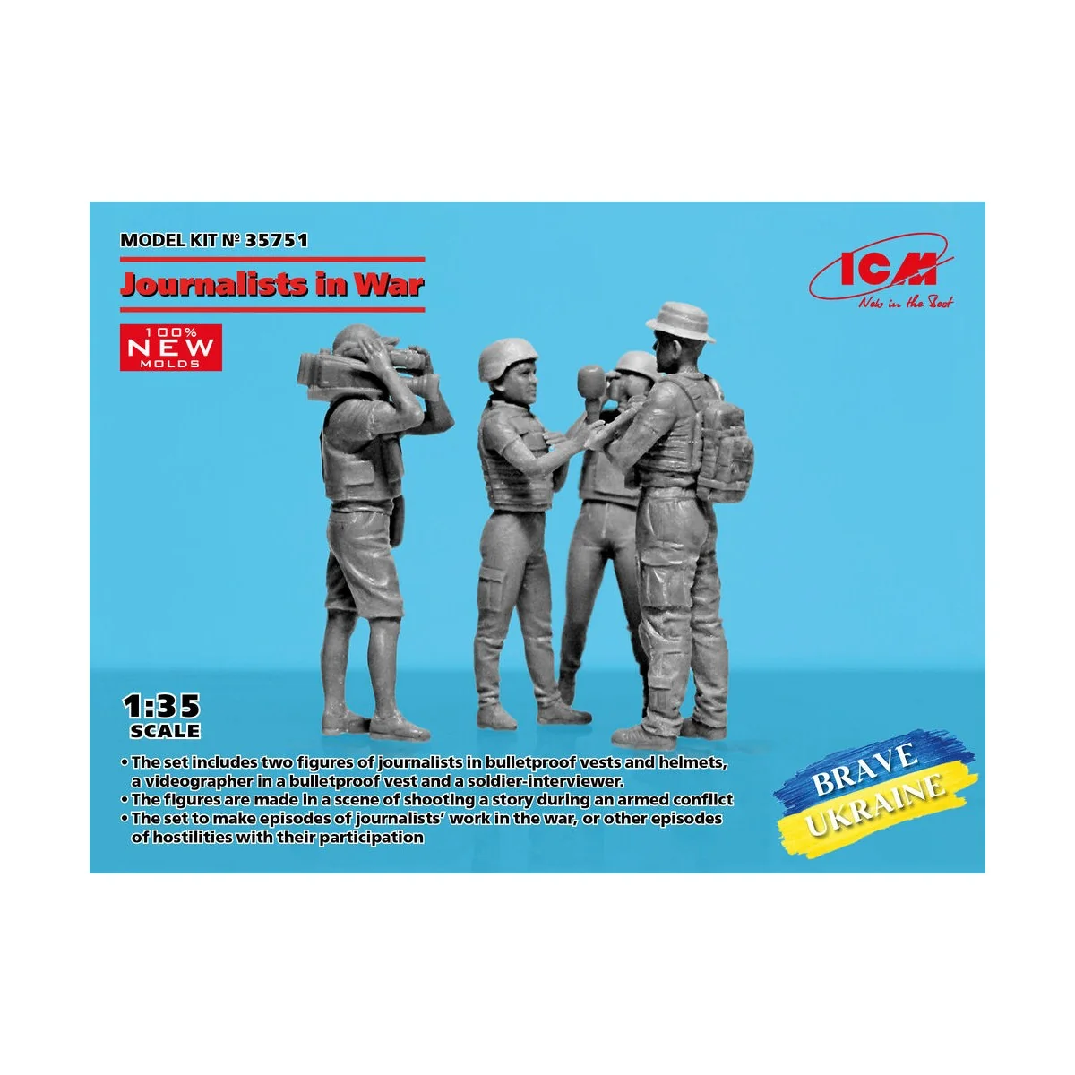 Journalists in War (4 figures) (100% new molds) - ICM 35751