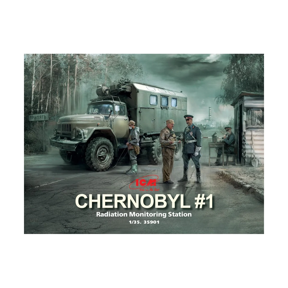 Chernobyl1.Radiation Monitoring Stat(ZiL-131KShM truck&5figu&dioram...