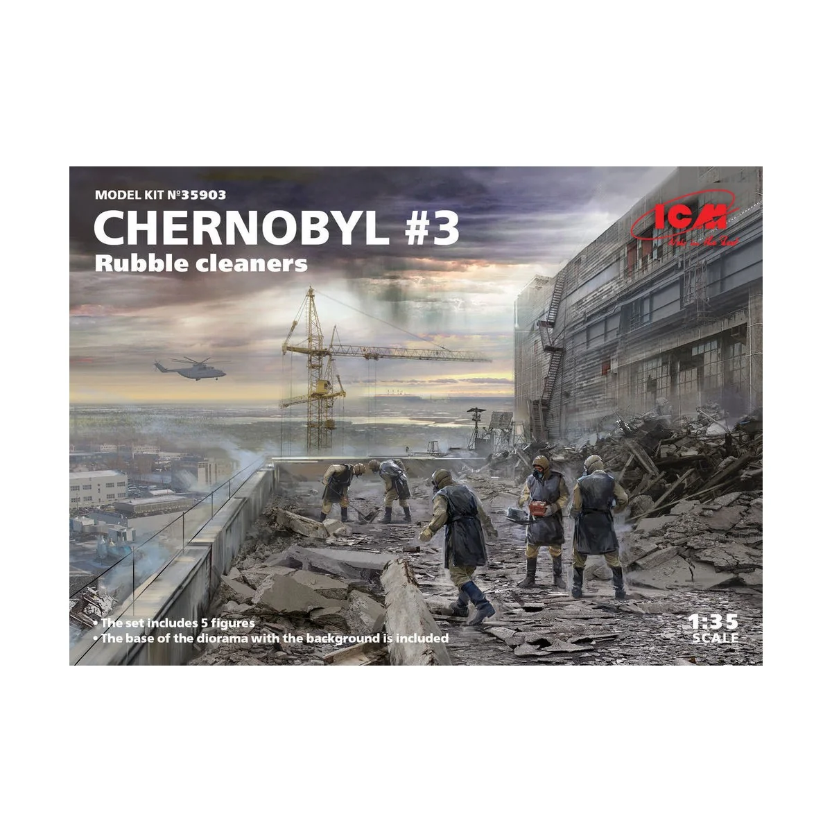 Chernobyl3. Rubble cleaners (5 figures), 1/35 - ICM 35903 Chernobyl3. Rubble cleaners (5 figures), 1/35 - ICM 35903