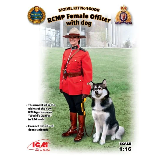RCMP Female Officer with dog - ICM 16008