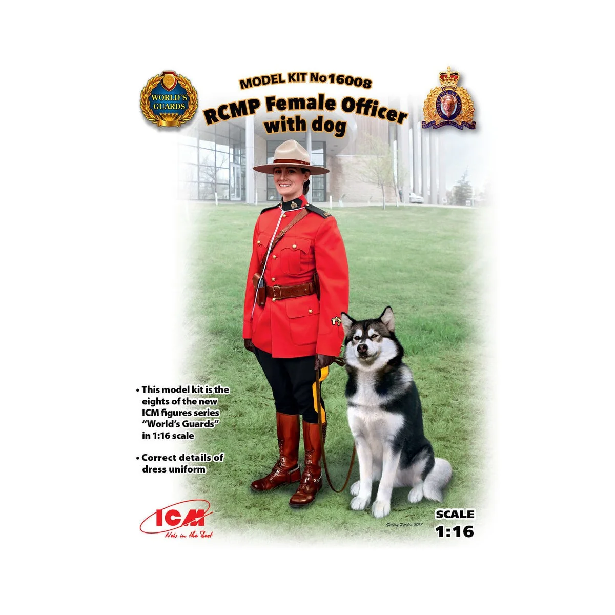 RCMP Female Officer with dog, 1/16 - ICM 16008 RCMP Female Officer with dog, 1/16 - ICM 16008