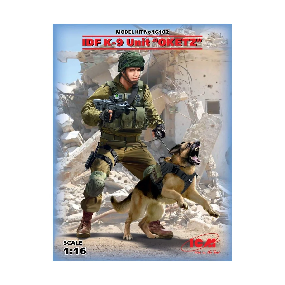 IDF K-9 Unitz "OKETZ" with dog, 1/16 - ICM 16102