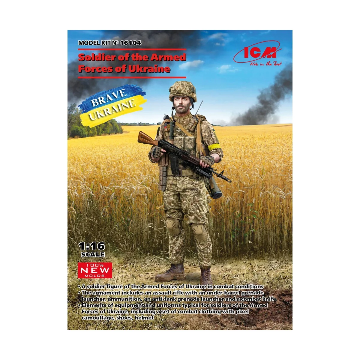 Soldier of the Armed Forces of Ukraine(100% new molds), 1/16 - ICM ...