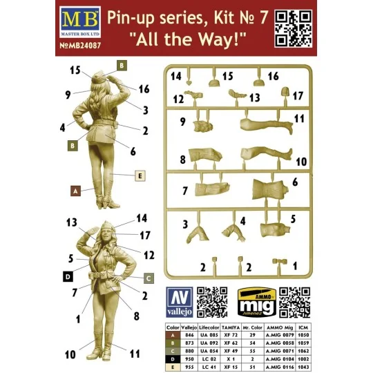 Pin-up series, Kit No.7 All the Way!, 1/24 - Master Box Ltd. 24087