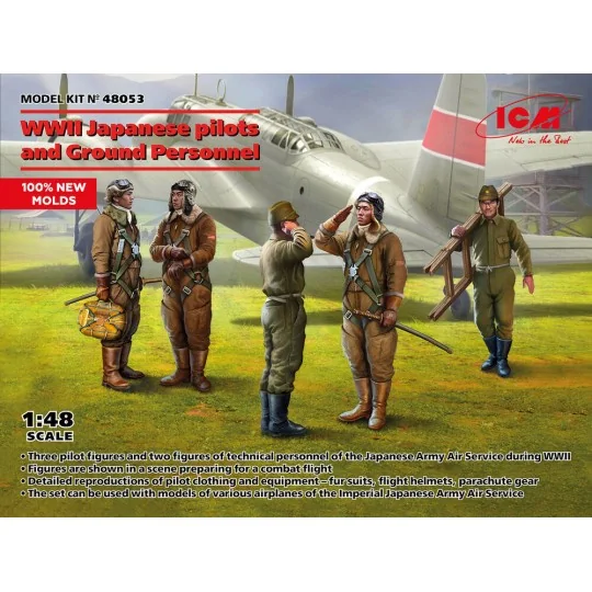 Japanese pilots and Ground Personnel WWII (100% new molds) - ICM 48053