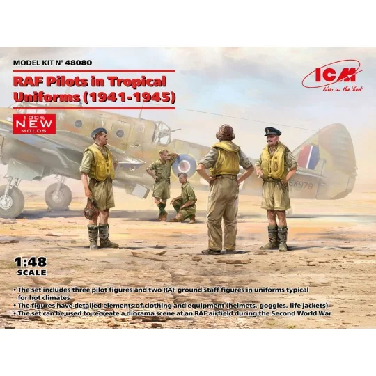 RAF Pilots in Tropical Uniforms (1941-1945) (100% new molds) - ICM ...
