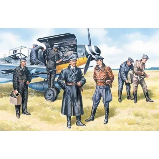 Deutsche Luftwaffe Piloten und Bodenpersonal - ICM 48082