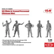 US Pilots & Ground Personnel (Vietnam War) (5 figures) (100% new mo...