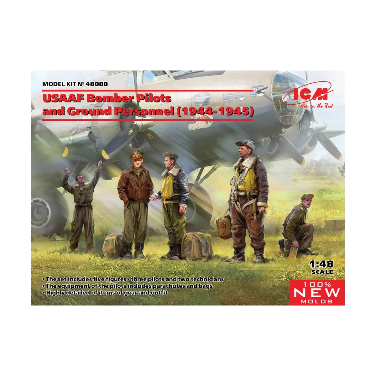 USAAF Bomber Pilots and Ground Personnel (1944-1945) (100% new mold...