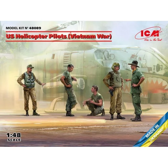 US Helicopter Pilots (Vietnam War)(100% new molds), 1/48 - ICM 48089