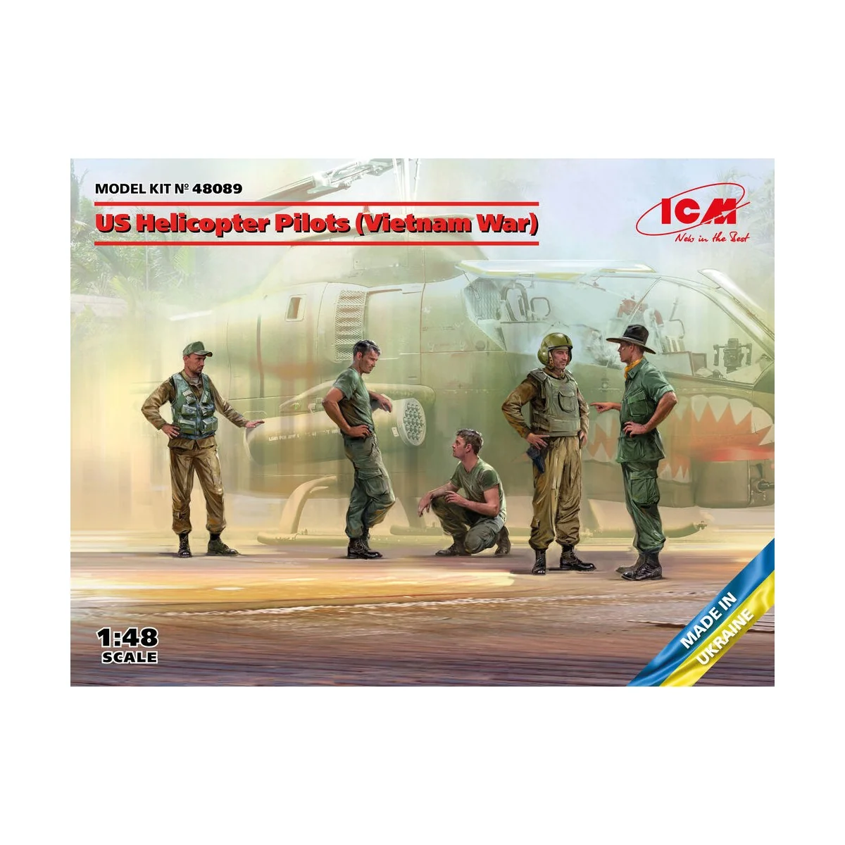 US Helicopter Pilots (Vietnam War)(100% new molds), 1/48 - ICM 48089