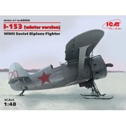 I-153 winter version WWII Soviet Biplane Fighter, 1/48 - ICM 48096