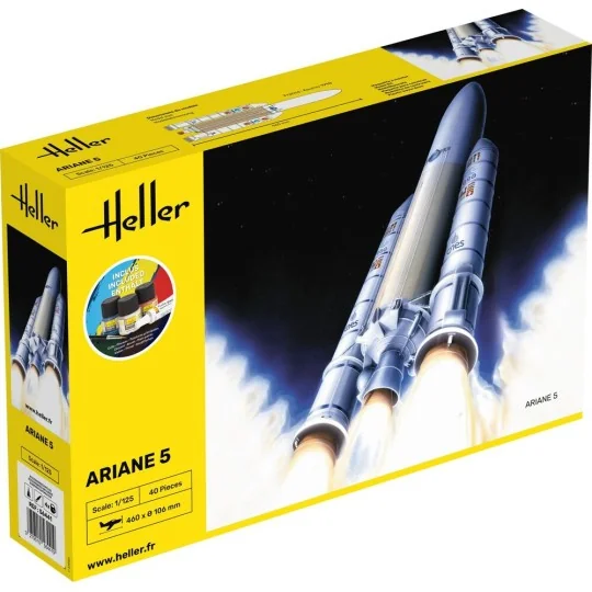 STARTER KIT Ariane 5, 1/125 - Heller 56441 STARTER KIT Ariane 5, 1/125 - Heller 56441