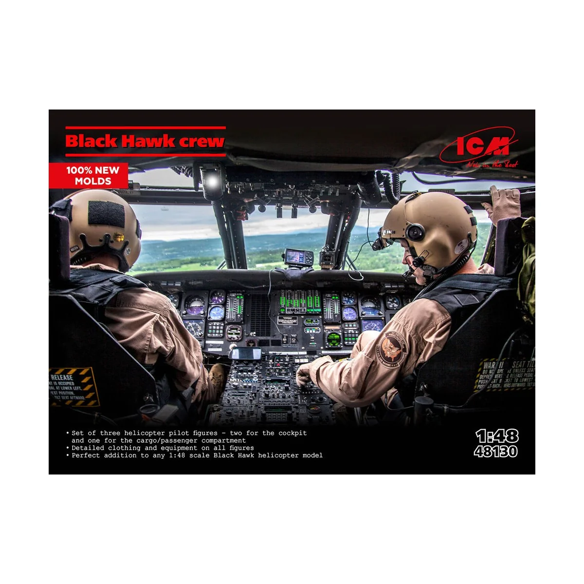 Black Hawk crew (3 figures) (100% new moulds) - ICM 48130