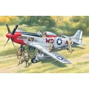 Mustang P-51D WWII American Fighter with USAAF Pilots and Ground Pe... Mustang P-51D WWII American Fighter with USAAF Pilots and Ground Pe...