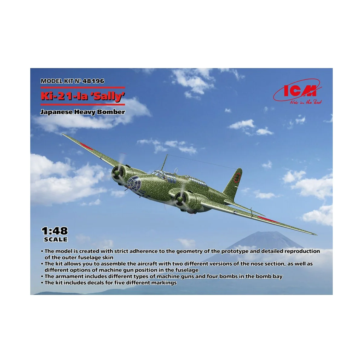 Ki-21-Ia Sally Japanese Heavy Bomber - ICM 48196