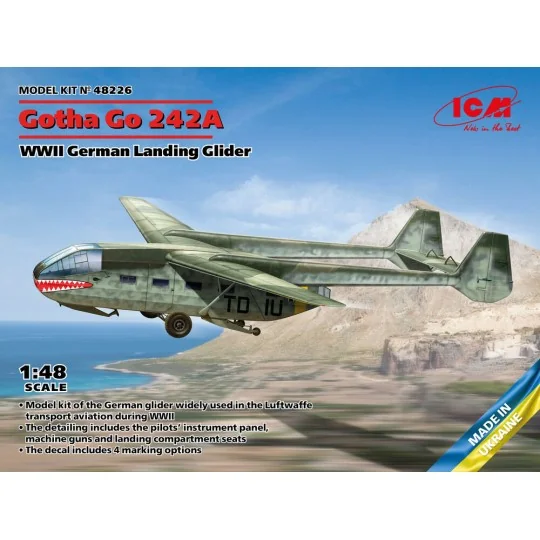Gotha Go 242A, WWII German Landing Glider, 1/48 - ICM 48226 Gotha Go 242A, WWII German Landing Glider, 1/48 - ICM 48226