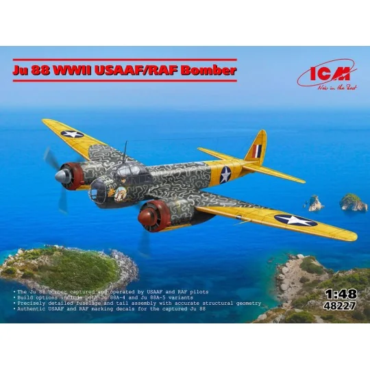 Ju 88 WWII USAAF/RAF Bomber, 1/48 - ICM 48227 Ju 88 WWII USAAF/RAF Bomber, 1/48 - ICM 48227