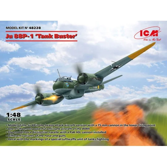 Ju 88P-1 Tank Buster, 1/48 - ICM 48228