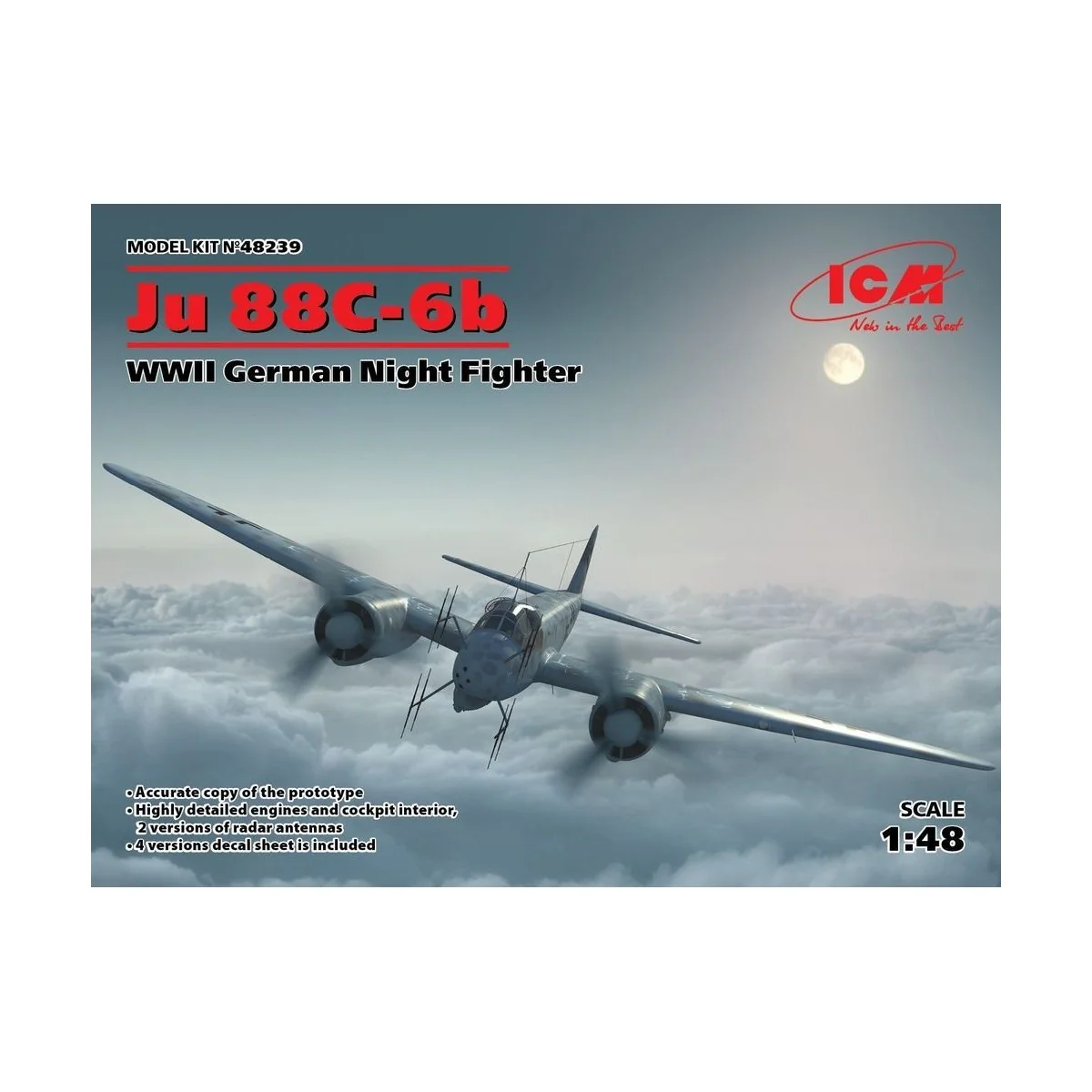Ju 88C-6b, WWII German Night Fighter - ICM 48239