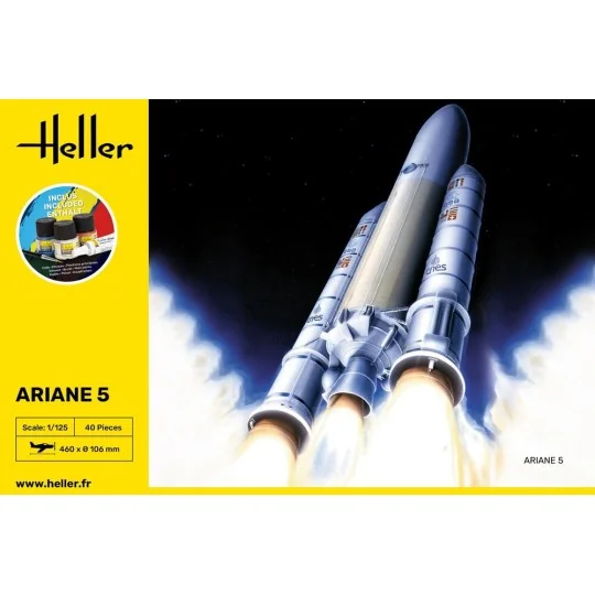 STARTER KIT Ariane 5, 1/125 - Heller 56441 STARTER KIT Ariane 5, 1/125 - Heller 56441