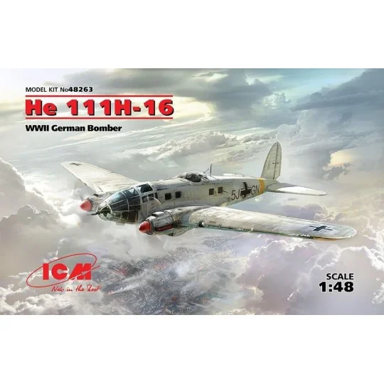 He 111H-16, WWII German Bomber, 1/48 - ICM 48263