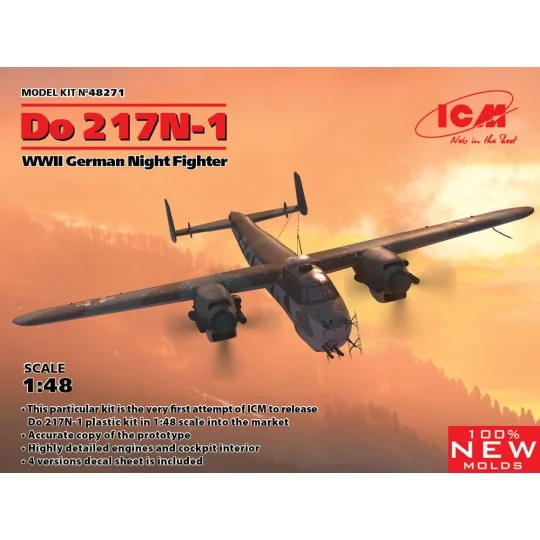 Do 217N-1, WWII German Night Fighter (100% new molds), 1/48 - ICM 4... Do 217N-1, WWII German Night Fighter (100% new molds), 1/48 - ICM 4...