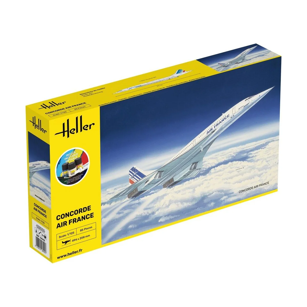 STARTER KIT Concorde AF, 1/125 - Heller 56445 STARTER KIT Concorde AF, 1/125 - Heller 56445