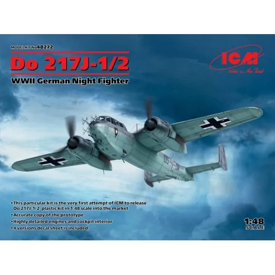 Do 217J-1/2, WWII German Night Fighter, 1/48 - ICM 48272 Do 217J-1/2, WWII German Night Fighter, 1/48 - ICM 48272