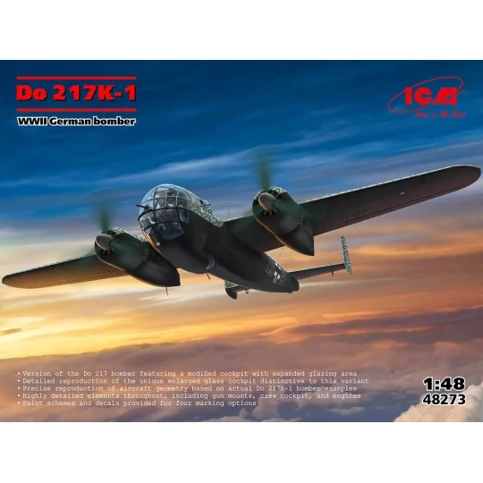Do 217K-1, WWII German bomber, 1/48 - ICM 48273