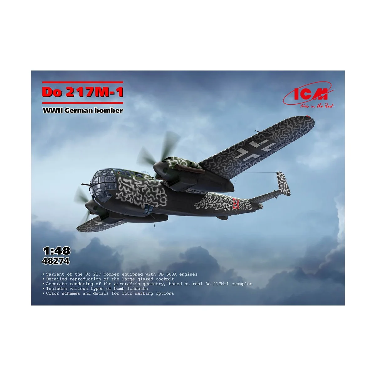Do 217M-1, WWII German bomber, 1/48 - ICM 48274