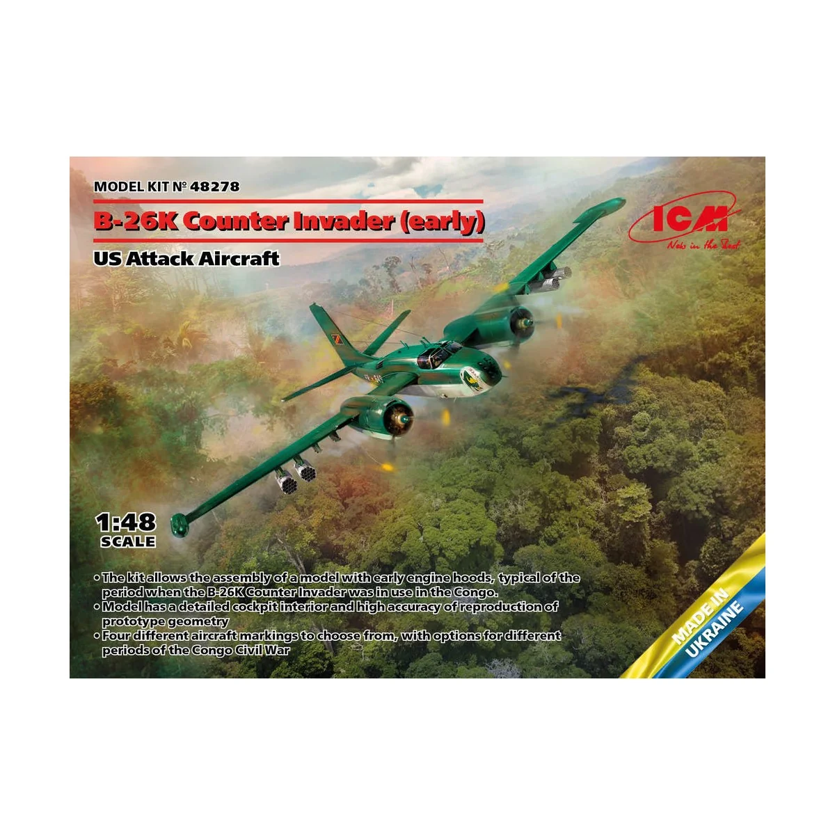 B-26K Counter Invader (early), US Attack Aircraft - ICM 48278