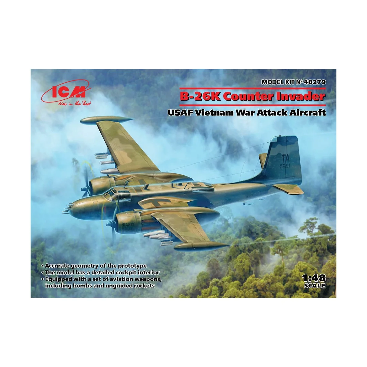 B-26K Counter Invader, USAF Vietnam War Attack Aircraft - ICM 48279