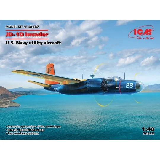 Jig Dog JD-1D Invader U.S. Navy utility aircraft, 1/48 - ICM 48287 Jig Dog JD-1D Invader U.S. Navy utility aircraft, 1/48 - ICM 48287