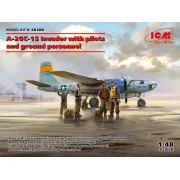 A-26C-15 Invader with pilots and ground personnel - ICM 48288